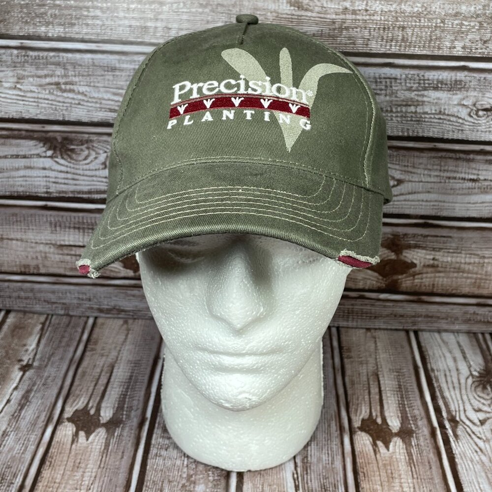 PRECISION PLANTING Farm Ag Men's OS Gray Strapback Embroidered Cap Hat NWOT NEW